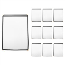 10 Pack of Menu Covers - Single Page, 2 View, Fits 8.5 x 11 Inch Paper - Restaurant Menu Covers
