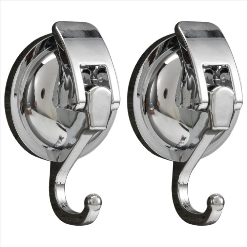 Heavy Duty Vacuum Suction Cup Hooks (2 Pack) For Kitchen Bathroom Restroom Organization 1