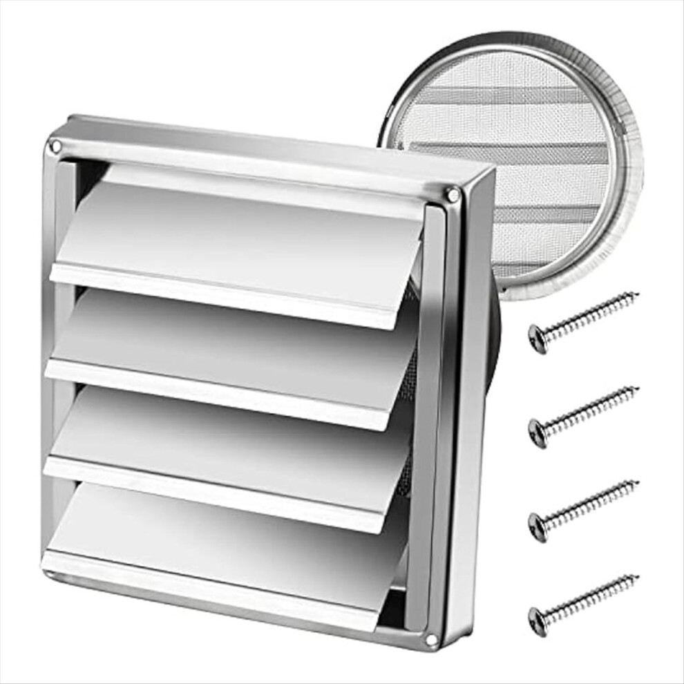 Exterior Wall Vent Hood Stainless Steel Air Vent Grille Cover Wall Duct Ventilation Grill Outlet Airflow Vent Hood -C 4851376281328