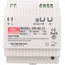 -60-12 Transformer 12 Volt 5 Amp Industriel Din-skinne Strømforsyning 220V AC til 12V DC Strømforsyning (12V)