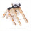 Wooden Walking Spider Robot Spider Robot DIY Assemble Model Science Technology Experiment Kit 4