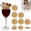Conjunto de 6 peças de enfeites para taças de vinho, enfeites de bambu para taças de vinho de 10 cm (4 polegadas) 3