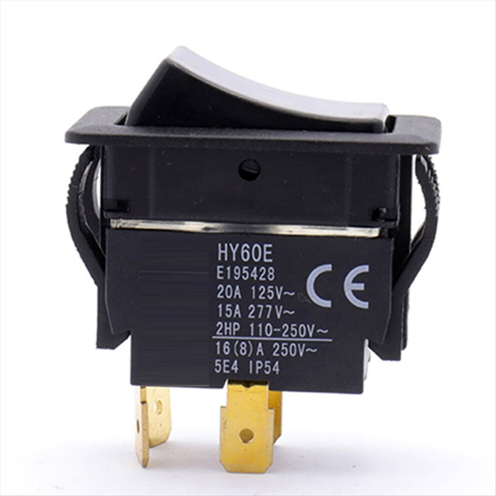 Hy60e 4 Pins 20A 125V/250V 2Hp Industrial On Off Rocker Pushbutton Switches 4851376299941