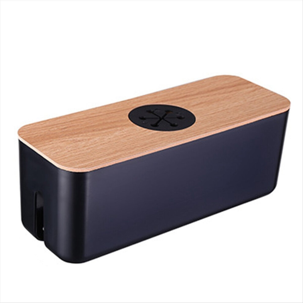 Wooden Cable Storage Box Power Cord Storage Box Dust-Proof Charger Socket Storage Box Household Cable Winder Storageboxb 4851376291082