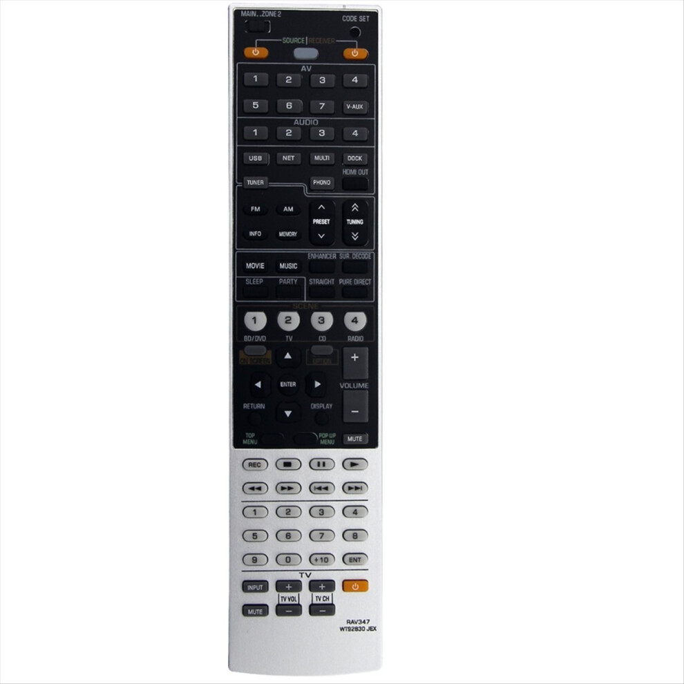 Rav347 Wt92830jex Replaced Remote Control For Av Receiver Rx-V1067bl Rx-V1067 Rxv1067bl Rxv1067 Rx-A1000 4851376292973