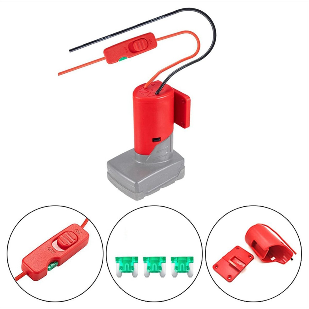 Battery Adapter For 12V With Switch Fuses & Wire Terminals Battery Adapter Power Converter Kit 4851376295158