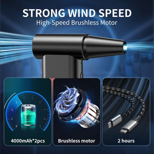 Ηλεκτρικό ξεσκονόπανο αέρα-120000RPM ξεσκονόπανο πεπιεσμένου αέρα, φυσητήρας Jet Dry 2