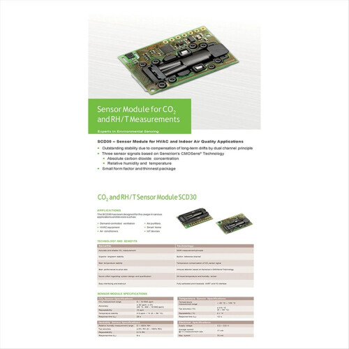 SCD30 luftkvalitetssensormodul til CO2- og RH/T-målinger Modbus PWM 1