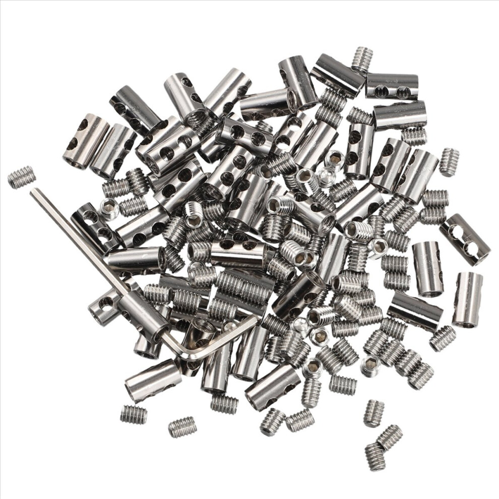 50Pcs Wire Rope Clamp For 3Mm Cable Fastener Clip Adjustable Screw Copper Metal Fixture Sling Fixing Accessories 4851376207786