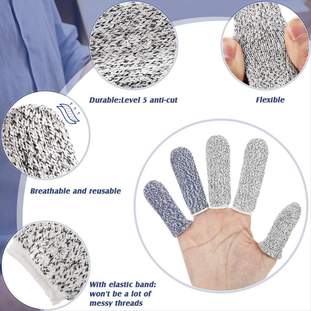 Lot De 40 Protège-doigts Anti-coupures – Respirants, Réutilisables, Pour Jardinage, Cuisine Et Bricolage