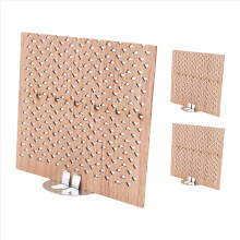 Lot de 3 mèches en bois de 7 x 6 cm pour la fabrication de bougies artisanales.