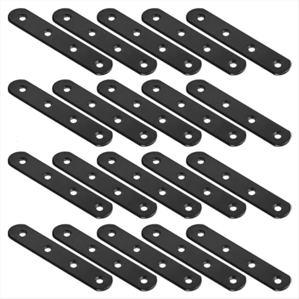 20Pcs Straight Brackets 4 Inch Straight Brace Flat Mending Plates, Repair Fixing Joining Brackets For Wood Furniture 4851376212681