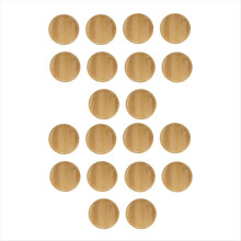 Conjunto de 10 peças de enfeites para taças de vinho, enfeites de bambu para taças de vinho de 10 cm (4 polegadas)