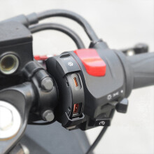 QC3.0 Motorcykel USB Oplader 30W USB Hurtig Oplader Vandtæt Styr Monteringsbeslag Oplader til Motorcykel Digitalkamera