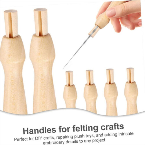 Kit de 16 aiguilles à feutrer avec outils de perforation pour le bois. 1