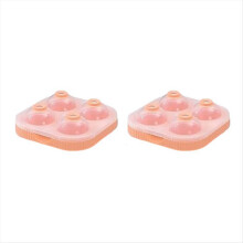 Eiskugelformer, groß, 6,5 cm, 3D, große runde Kugeln, Highball-Eisform, Eiswürfelform für Whisky-Cocktails, Barzubehör, Orange