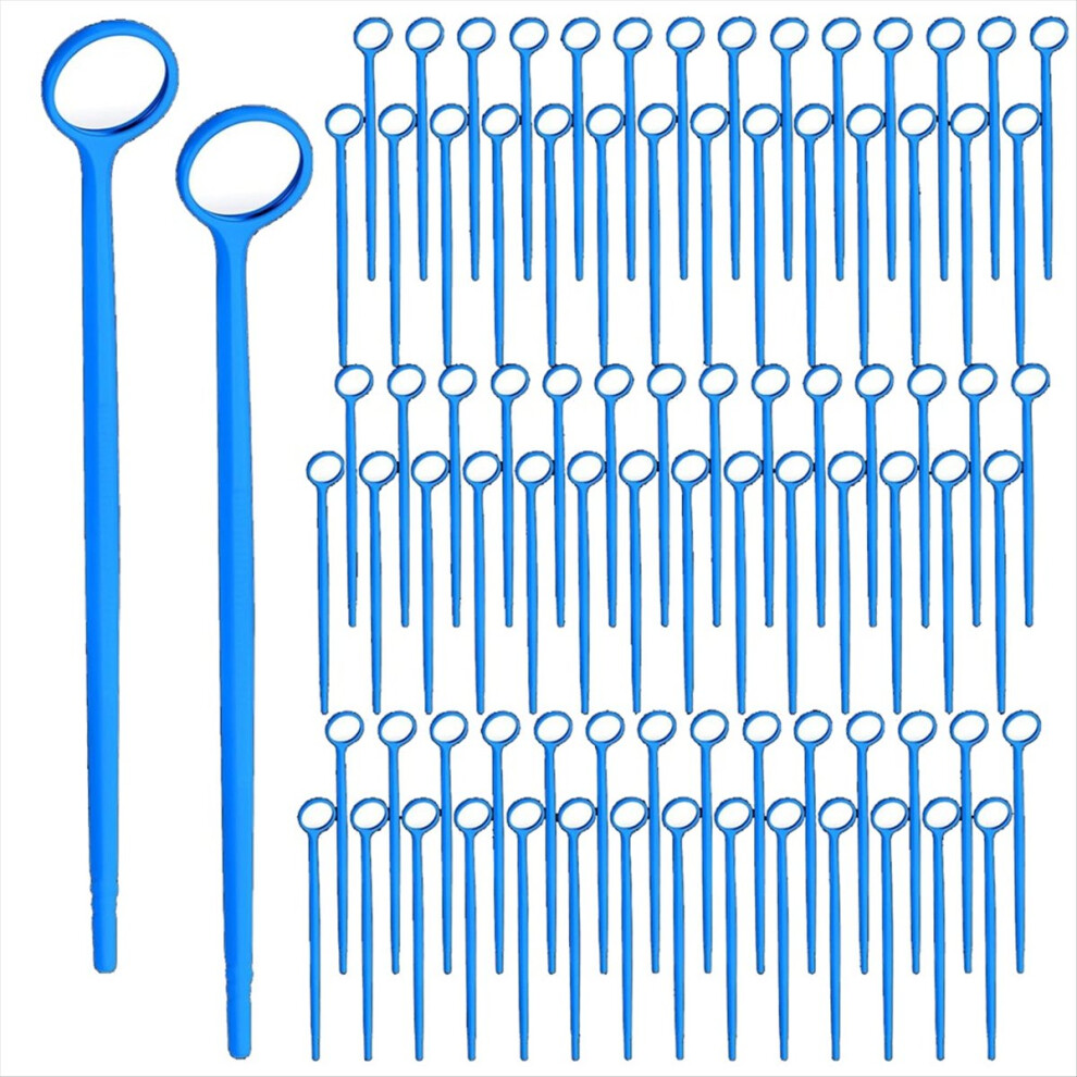 Blue 300 Pcs Disposable Dental Mirror Anti Fog Mouth Mirror Individually Packed Dental Mirror For Teeth Oral,