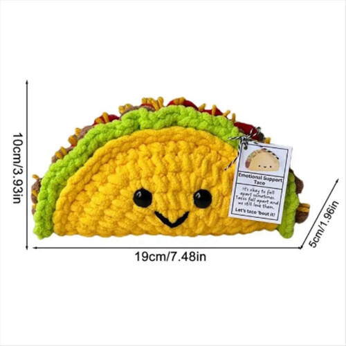 Boneca de Crochê Pequena Boneca de Crochê Mini Taco 1