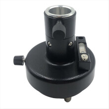 Adaptador de base nivelante de tres mordazas para estaciones totales Prism, color negro