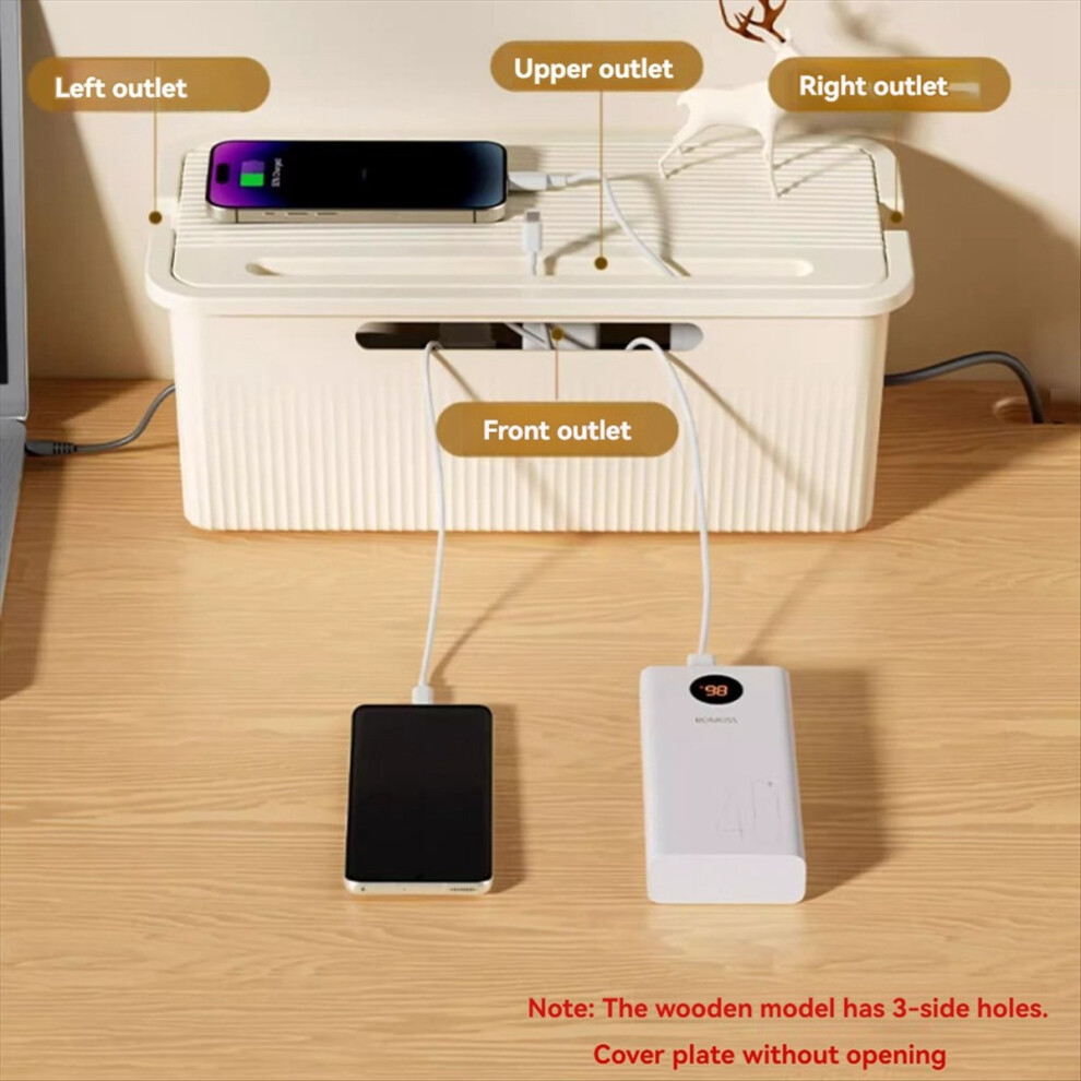 Cable Management Box With Lid To Hide Wires& Power Strips Desk Computer Cable Organizer Box A 23.5X11.5x12cm 4712036664663