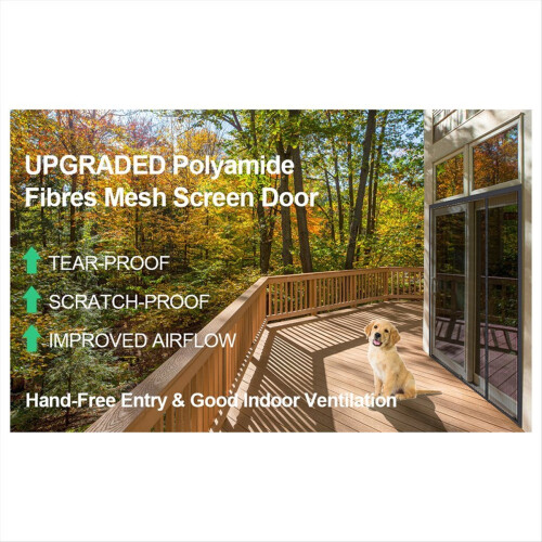 Reversible Left Right Side Opening Wide Magnetic Screen Door 2