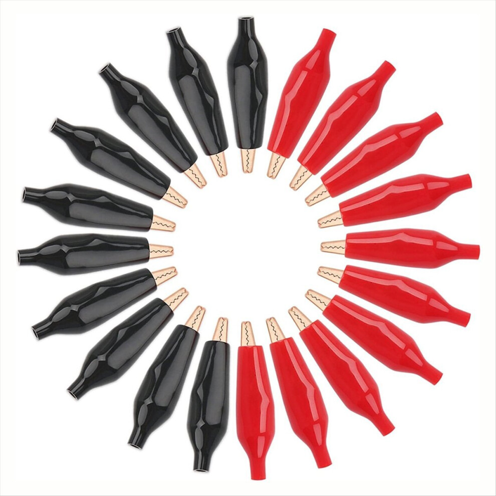 20Pc Copper Alligator Electric Clip Soft Insulated Cover Electrical Test Gator Clip Alligator Jumper Electric Test Clips 4712036644207