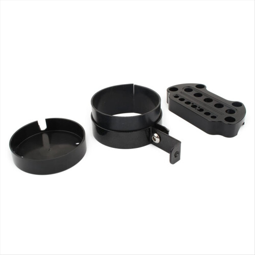 Side Mount Speedometer Relocation Bracket with Handlebar Clamps Kit 1