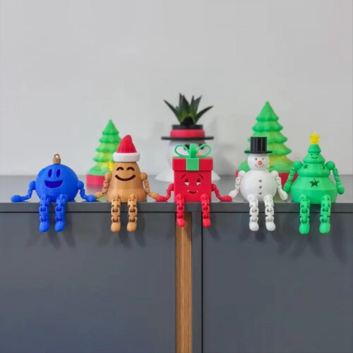 Boneca móvel de mesa, impressão 3D, decorações de Natal, presente de feriado A 1