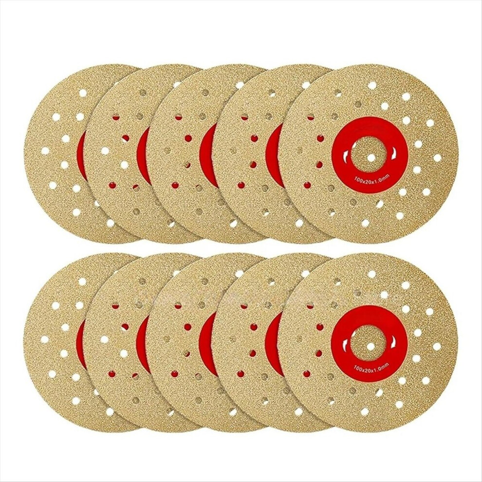 4 Inch Diamond Cutting Disc Angle Grinder Grinding Wheel Slab Ceramic Tiles Marble Porcelain Grinding Cutting Disc,10Pcs 4712036636820