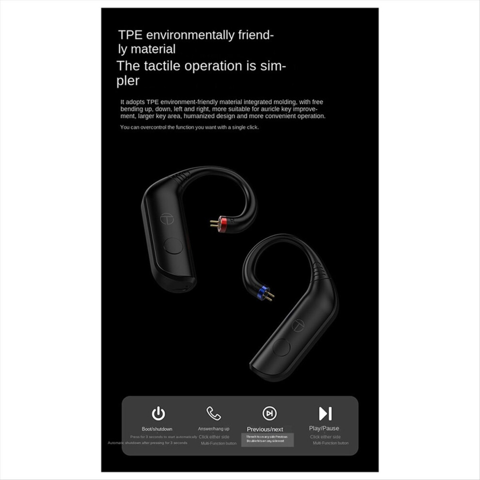 Bt20 Pro Wireless Bluetooth 5.3 Hifi Earphones Module Upgrade Cable Connector Replaceable Plug Ear Hook 0.78Mm 4712036635946