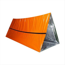 Notzelt, Outdoor-Überlebensdecke, Isolierung, einfaches oranges Zelt + Tasche mit Pfeife