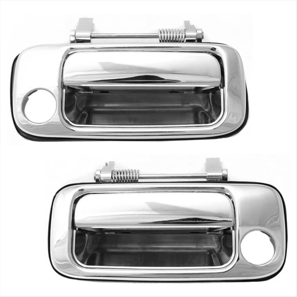 1Pair Exterior Door Handle For 80 Lc80 1991-1997 69210-60010 69220-60010 Outside Door Chrome Pull 4712036656026