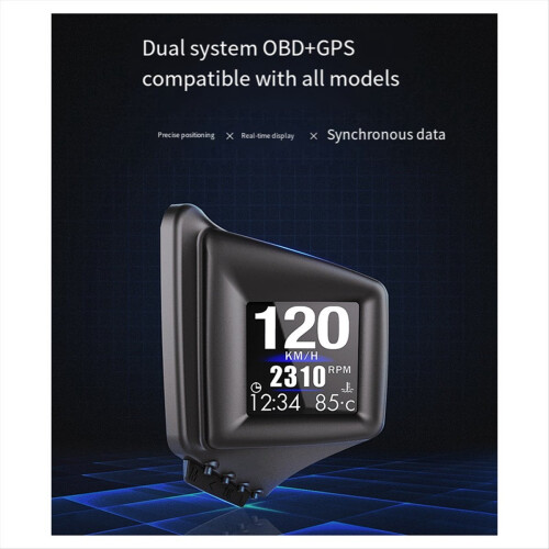 OBD+GPS Car Driving A401 Head Up Display Tachimetro Inglese 2