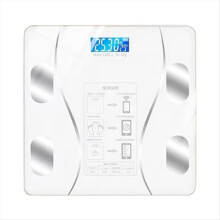 Báscula de grasa corporal para un control de peso eficaz. Báscula doméstica ultraprecisa. Blanca.