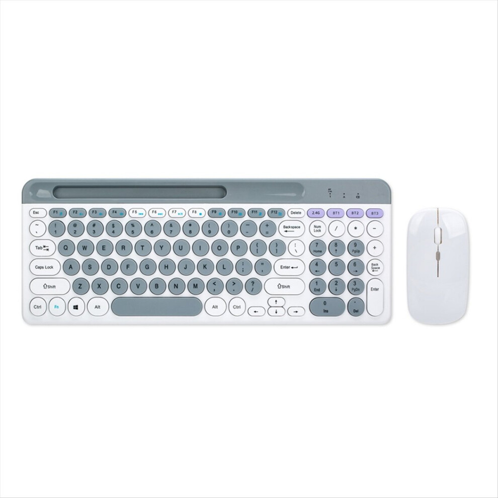 Wireless Keyboard Mouse Combo Portable Bluetooth Colorful Keyboard Rechargeable Silent For Tablet Laptop Desktop 4854032740405