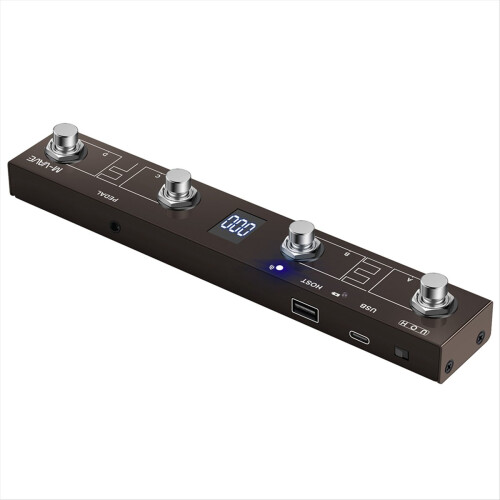 Wireless MIDI Controller Pro Keyboard Page Turner Foot Switch Support MIDI Host Interface Control Function Brown 2