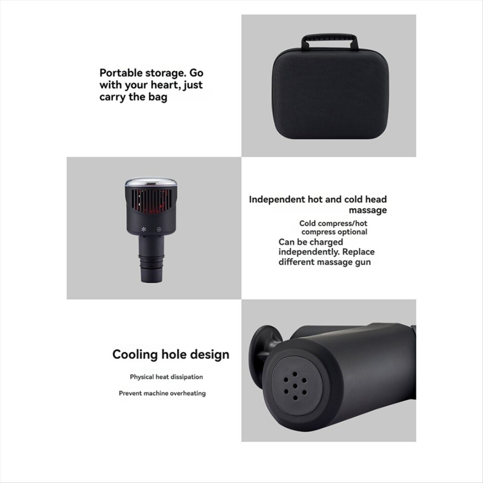 Handheld Muscle Massager with Carrying Case Hot Cold Compress Body Massager Deep Relief Muscle Relaxation Stimulator