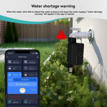Tuya Smart Home WiFi Timed Irrigation Water Valve IP65 Waterproof with Brass Inlet Solar Powered Irrigator US Interface