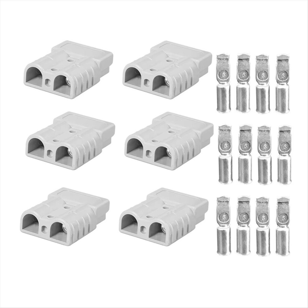 50A 600V Battery Connector For Anderson Cable Terminal Caravan Motorcycle Battery Charging Adapter Power Connector 6Pcs 4854032759117