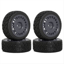 4pcs 68mm -Tires Rubber Tire Wheel Tyre for XV01 XV02 TT01 TT02 PTG-2 1/10 RC -Racing Car Upgrade Parts Grey