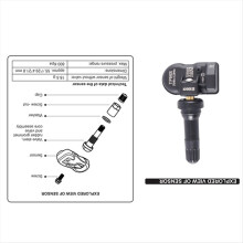 6Pcs Programmable MX Sensor 315MHZ+433MHz 2 in 1 TPMS Tire Pressure Sensor Monitor for Tool TS408 TS508 ITS600