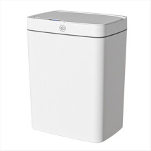 Lixeira com sensor sem toque, lixeira para cantos de cozinha e banheiro, lixeira para frestas, produtos de limpeza doméstica, branca