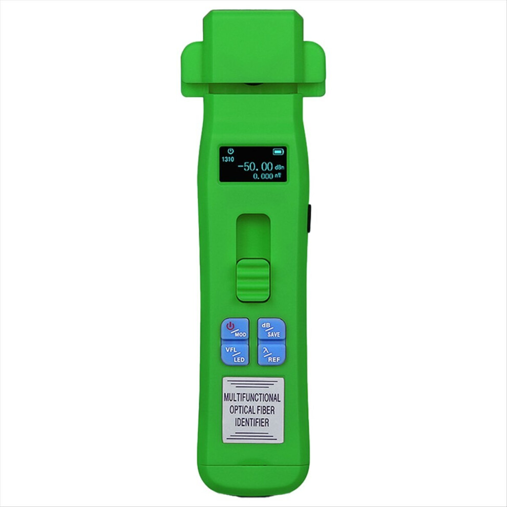 Green -C605 Rechargeable Optical Fiber Identifier + Opm + Vfl + Led Light Fiber Optic Cable Tester Ftth Tool 4854032748852