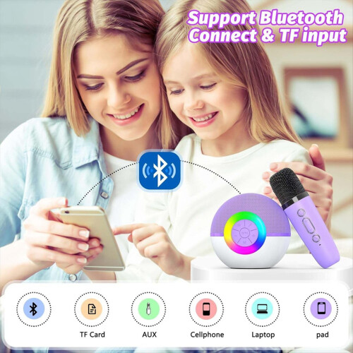 Mini karaokemachine luidspreker, draagbare Bluetooth-microfoon, speelgoed, D 1