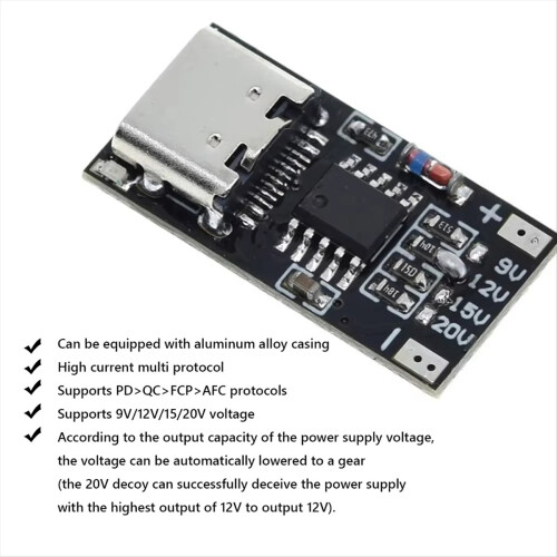 PD/QC/AFC Type-C Decoy Boost Boost Module /QC4 FCP AFC Type-C Trigger Polling Detector Power Fast Charging 10ks 1