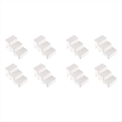 Rack Multi-Layer Desktop Computer Desk Storage Rack Drawer Three-Layer Ladder Storage Rack Small Partition Rack White