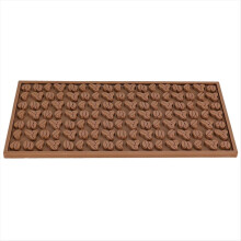 Barmat 30x15x0,8 cm, voedselveilig siliconen, antislip, morsmat voor de bar, bruin.