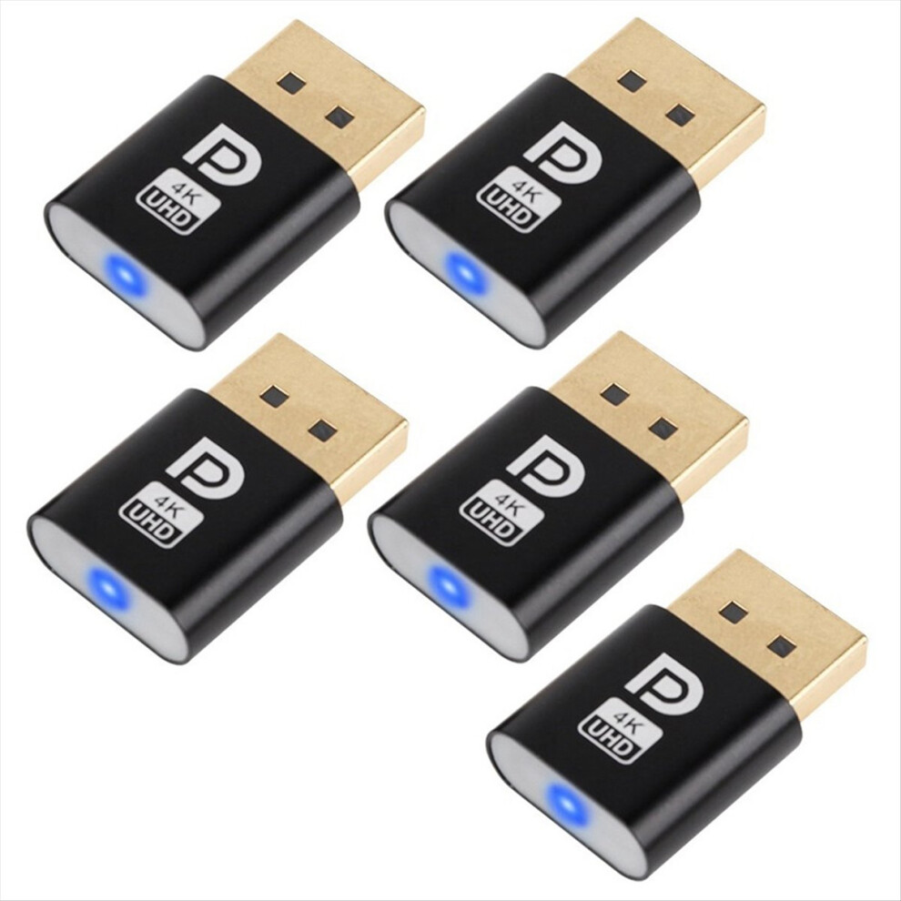 4K Displayport Dummy Plug Dp Virtual Display Adapter Dp Dummy Plug Edid Headless Ghost Emulator Accessories For Pc 5Pcs 4854032799939