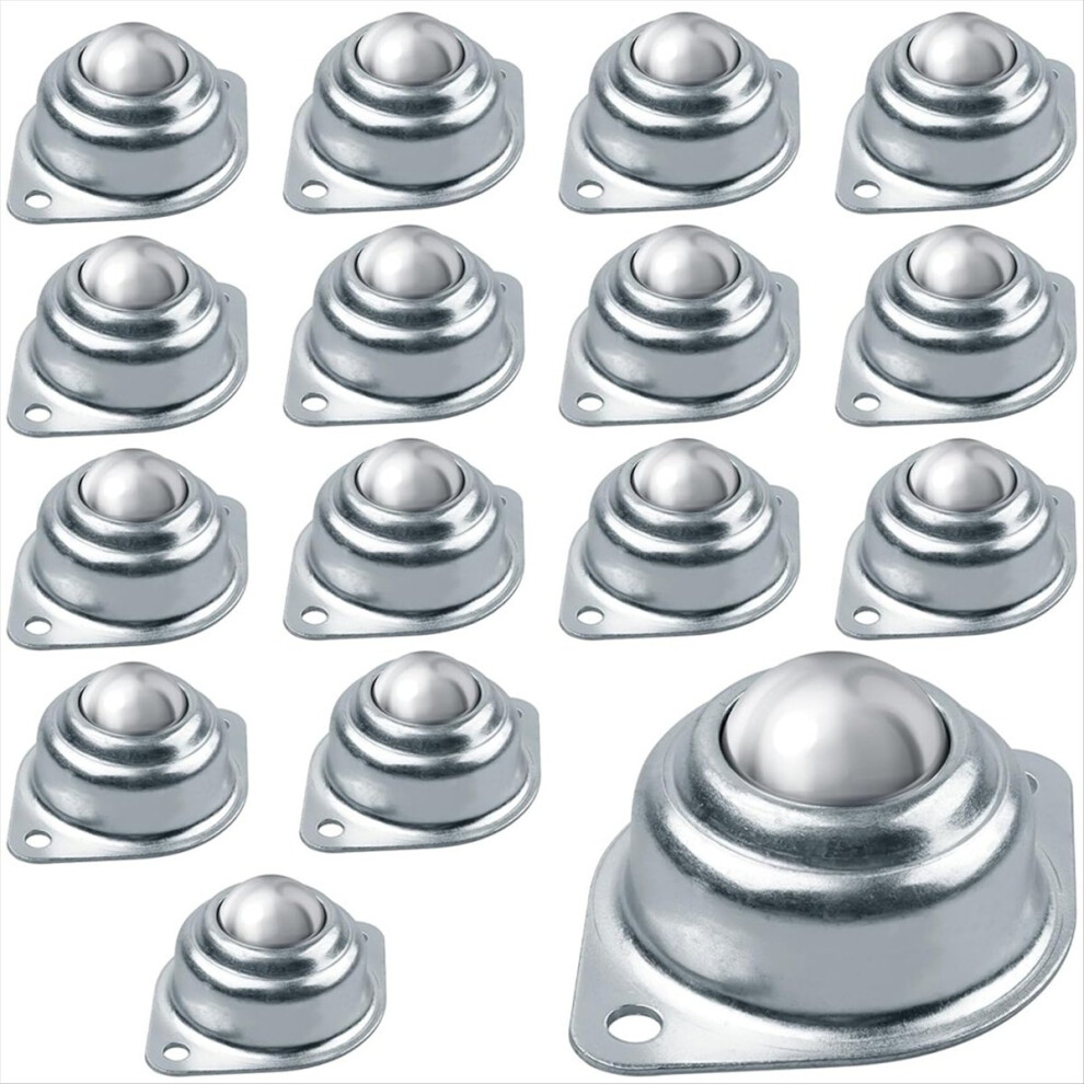 16 Pieces Ball Transfer Bearing, 1 Inch Carbon Steel Ball Casters For Conveyors, Roller Brackets,Furniture,Transmissions 4854032793142