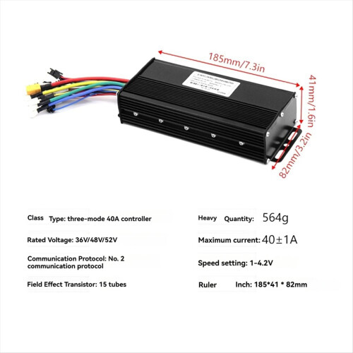 Ebike Sinawave Three-Mode Controller 36V/48V/52V 40A with LCD DIsplay 1